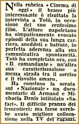 Corriere della Sera, 11 gennaio 1964