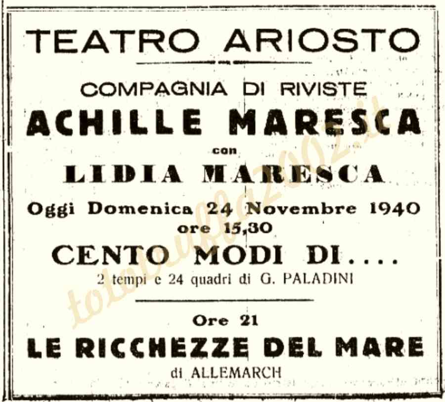 Achille Maresca 1940 11 24 Il Solco Fascista Compagnia Maresca