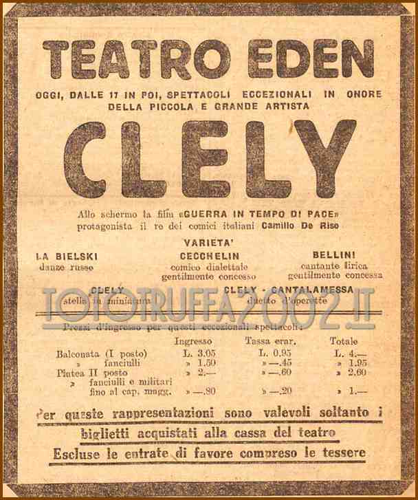 1925 03 18 Il Piccolo di Trieste Clely Fiamma T L