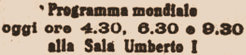 1926 11 24 Il Messaggero Sala Umberto intro