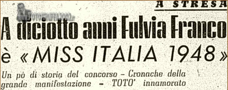 1948 09 29 Cinesport Miss Italia Toto al Giro d Italia intro