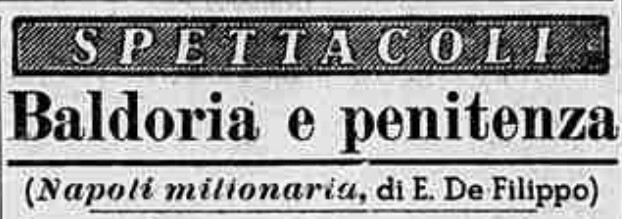 1950 09 23 Stampa Sera Napoli milionaria intro