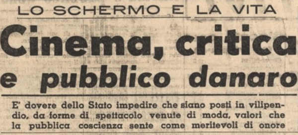 1954 03 27 La Nuova Gazzetta di Reggio Critica intro