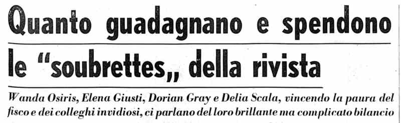 1954 11 18 Corriere della Sera Rivista Dorian Gray Elena Giusti Wanda Osiris intro