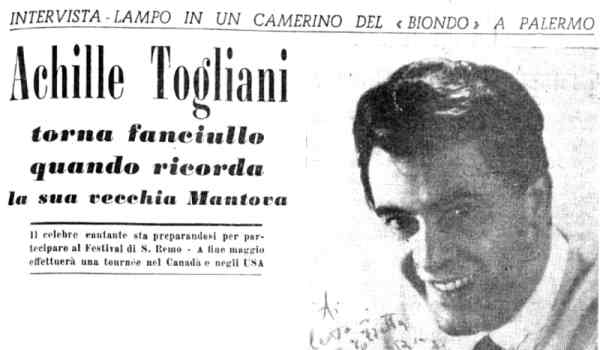 1956 03 01 La Gazzetta di Mantova Achille Togliani intro