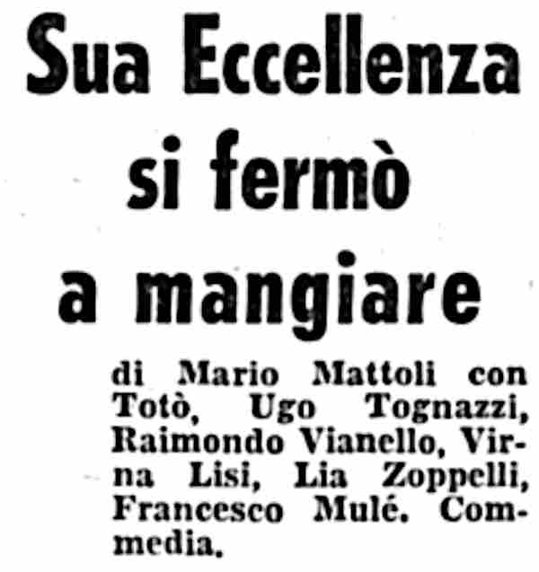 1961 04 23 Corriere Info Sua eccellenza intro