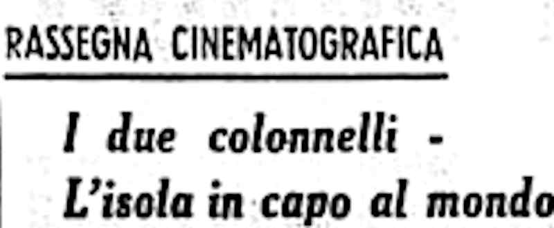 1963 01 12 Corriere della Sera I due colonnelli intro