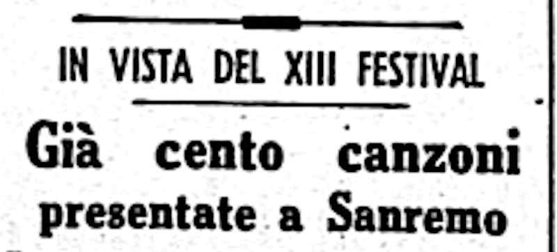 1962 11 18 Corriere della Sera Toto A Sanremo intro