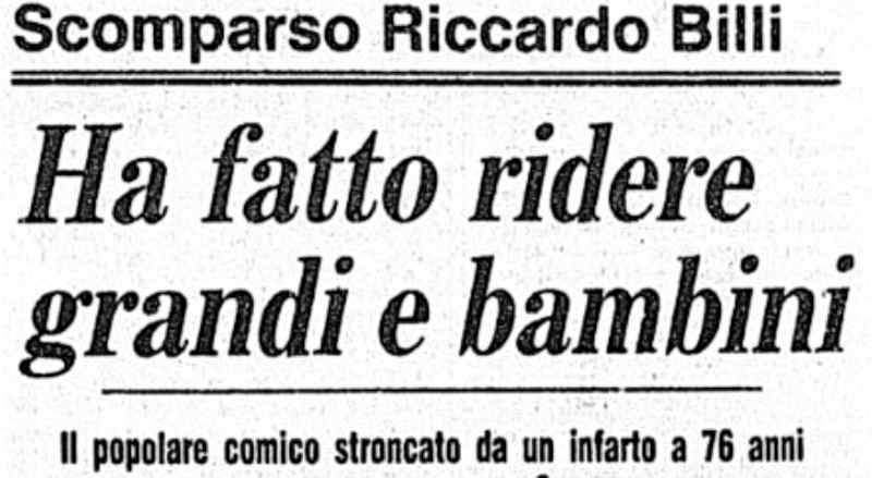 1982 04 16 Corriere della Sera Riccardo Billi morte intro