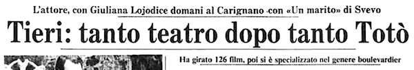 1984 01 23 La Stampa Aroldo Tieri intro