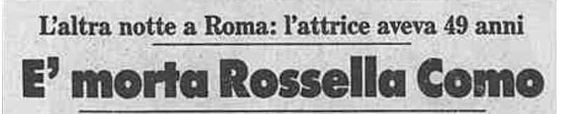 1986 12 21 La Stampa Rossella Como morte
