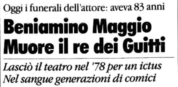 1990 09 08 La Stampa Beniamino Maggio morte intro