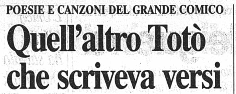 1991 12 24 Corriere della Sera Toto poesie canzoni intro