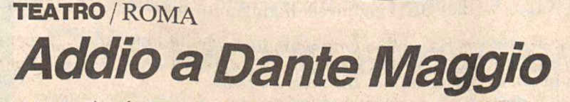 1992 03 05 Il Piccolo Dante Maggio morte intro