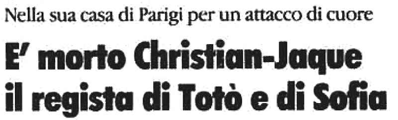 1994 07 10 La Stampa Christian Jacques morte intro1