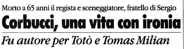 1996 09 08 La Stampa Bruno Corbucci morte intro