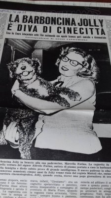 Settimanale OGGI n° 17, 26 aprile 1956 - 'La barboncina Jolly è diva di Cinecittà' di Luigi Cavicchioli