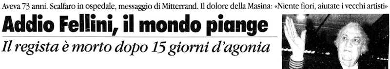 1993 11 01 La Stampa Federico Fellini morte intro